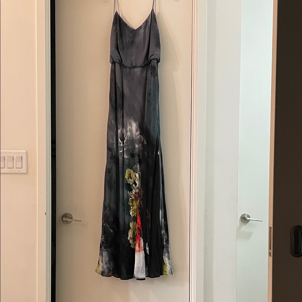 Adrianna Papell Dark Floral Maxi Dress